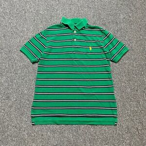 Polo Ralph Lauren Polo Shirt Size S 8 Green Striped Short Sleeve Pony Logo